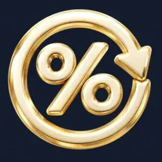 Gold percent symbol — CuntSpin