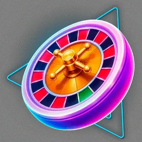 Neon roulette wheel